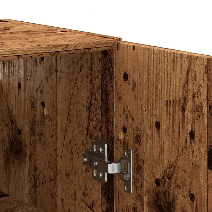 Armoire murale vieux bois 69,5x34x90 cm - 8