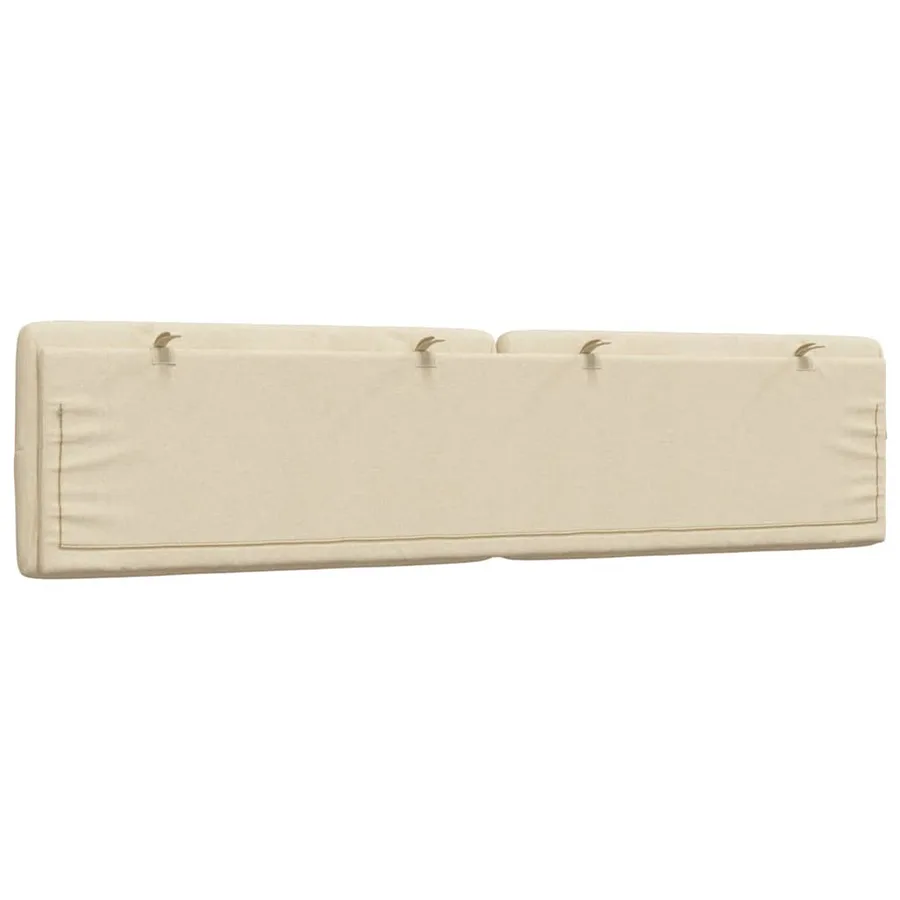 Coussin de tête de lit crème 200 cm tissu - 6