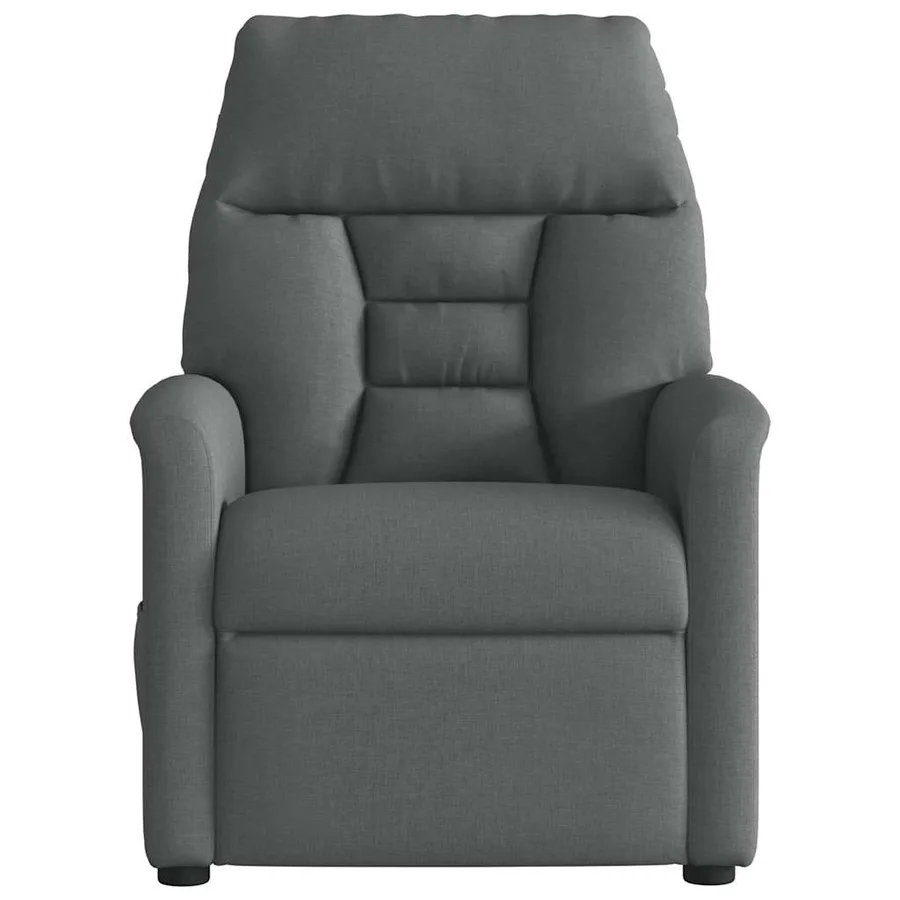 Fauteuil inclinable en tissu gris foncé - 3