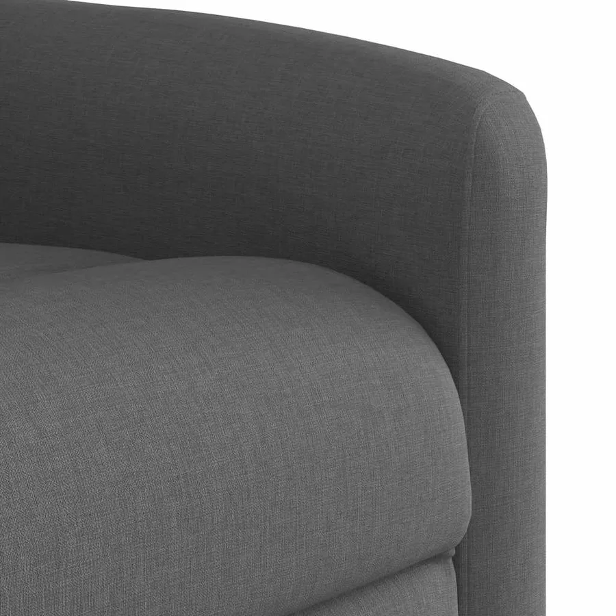 Fauteuil inclinable en tissu gris foncé - 8