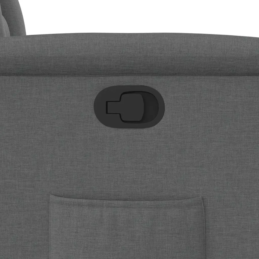 Fauteuil inclinable en tissu gris foncé - 9