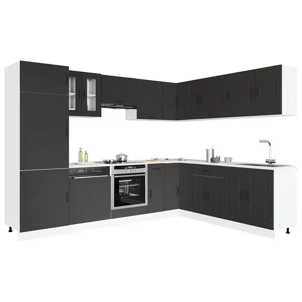 Ensemble d'armoires de cuisine 14 pcs Kalmar bois d'ingénierie