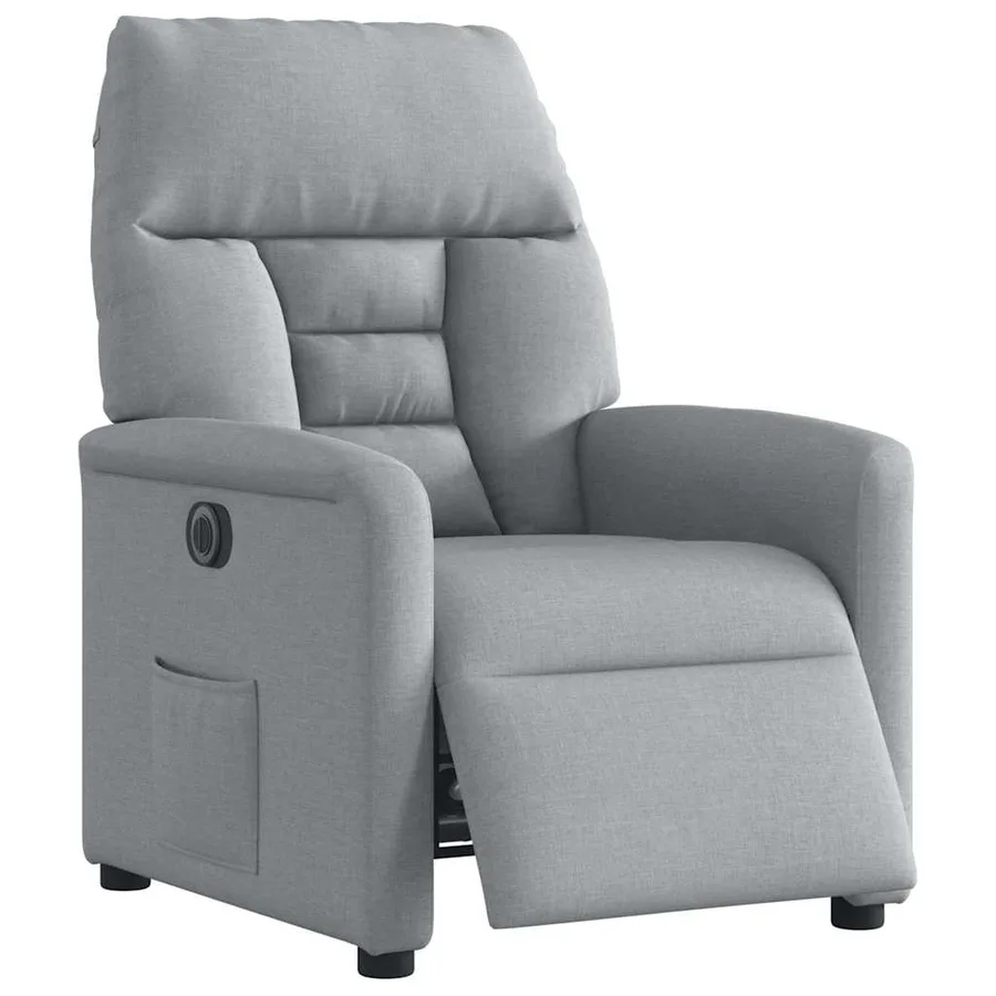 Fauteuil inclinable électrique Gris clair Tissu - 3