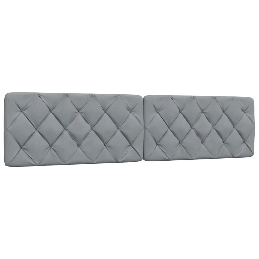 Cadre de lit avec LED sans matelas gris clair 200x200 cm tissu - 8