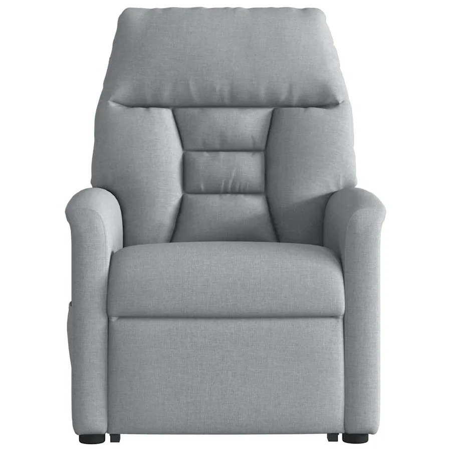 Fauteuil inclinable électrique gris clair tissu - 5