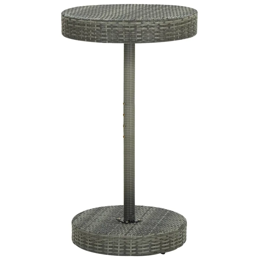Ensemble de bar de jardin 3 pcs et coussins Résine tressée Gris - 3