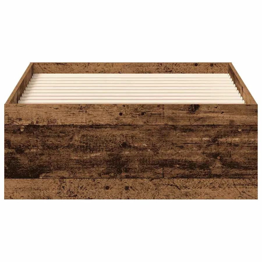 Cadre de lit sans matelas vieux bois 90x200 cm bois ingénierie - 5