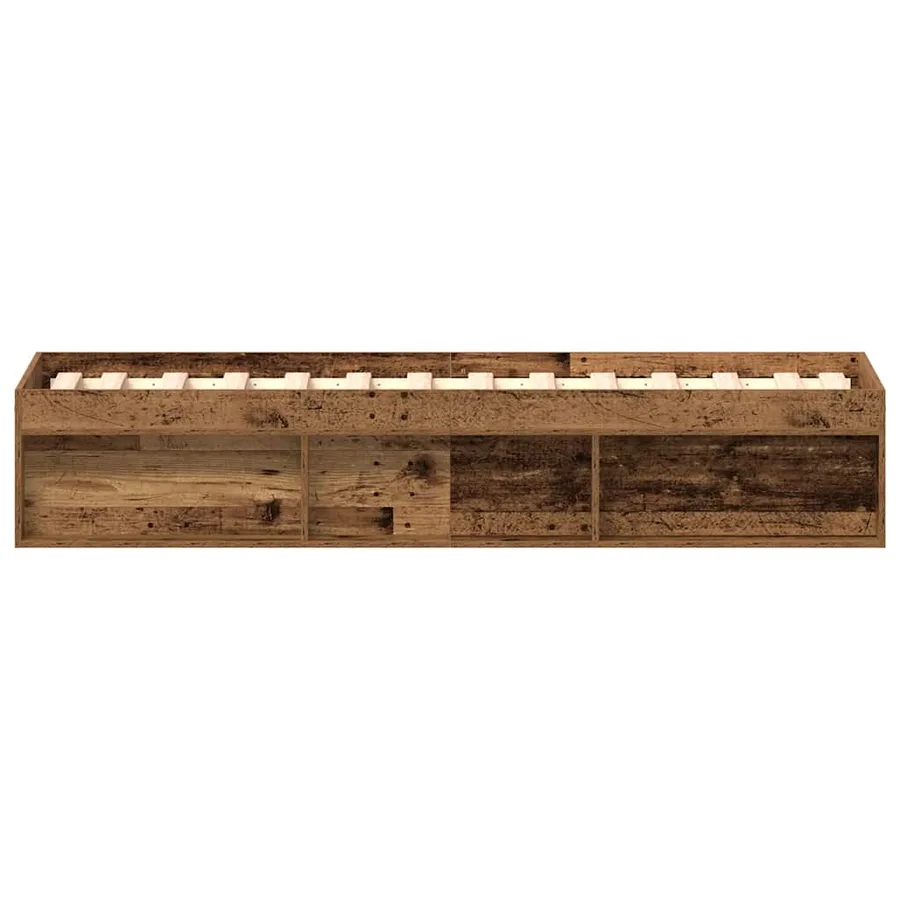 Cadre de lit sans matelas vieux bois 90x200 cm bois ingénierie - 6