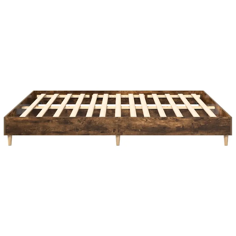 Cadre de lit sans matelas chêne fumé 180x200 cm - 6