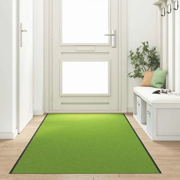 Tapis d'entrée Vert et Noir 120 x 400 cm 100% Polyamide