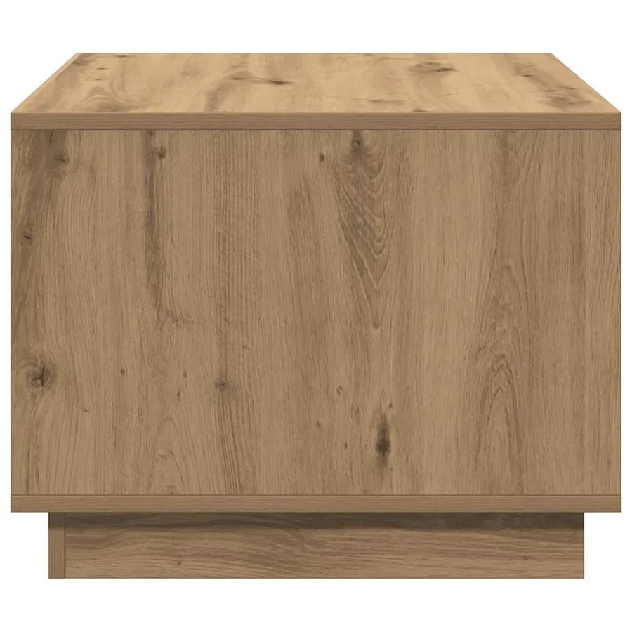 Table basse chêne artisanal 55x55x42 cm bois d'ingénierie - 6