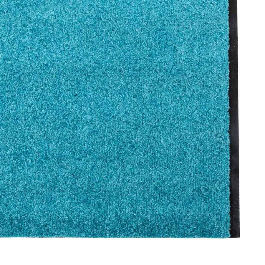 Tapis d'entrée Cyan et Noir 120 x 350 cm 100% Polyamide - 4