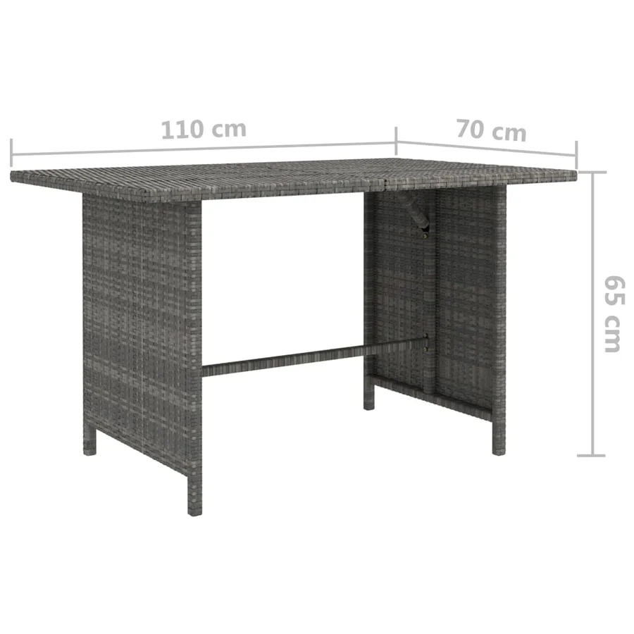 Salon de jardin 8 pcs avec coussins Résine tressée Gris - 8