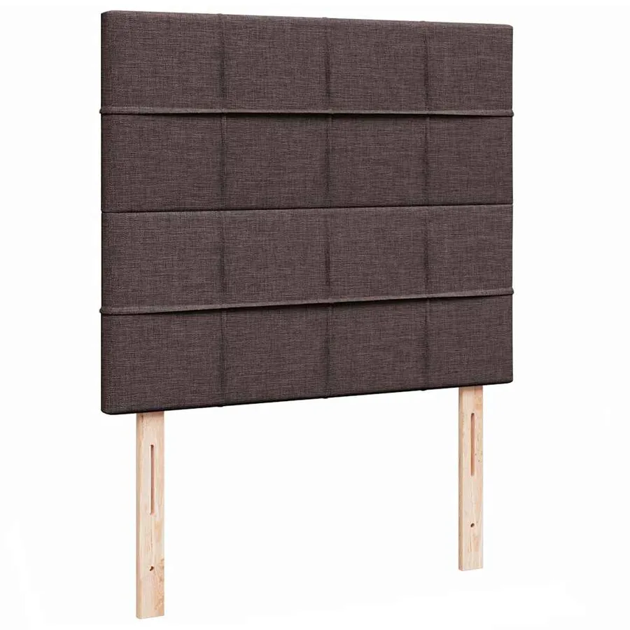 Cadre de lit ottoman avec matelas marron foncé 120x190 cm tissu - 9