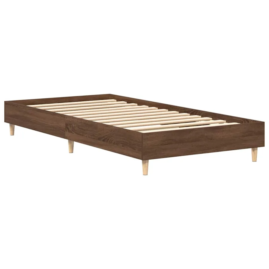 Cadre de lit sans matelas chêne marron 100x200 cm - 4
