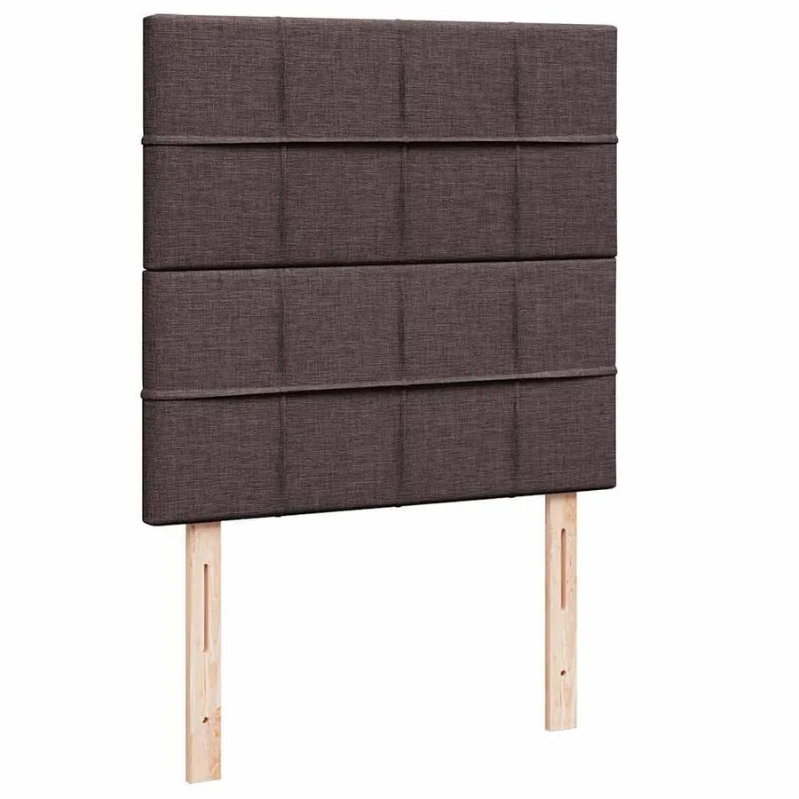 Lit ottoman avec matelas marron foncé 100x200 cm tissu - 9