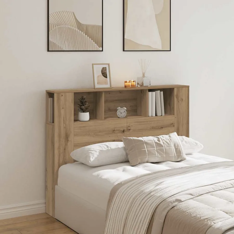 Armoire à tête de lit Chêne artisanal 140 x 18,5 x 102,5 cm Bois d'ingénierie
