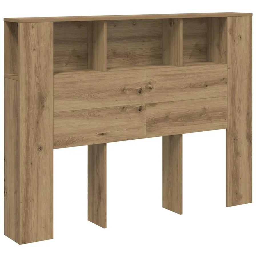 Armoire à tête de lit Chêne artisanal 140 x 18,5 x 102,5 cm Bois d'ingénierie - 2