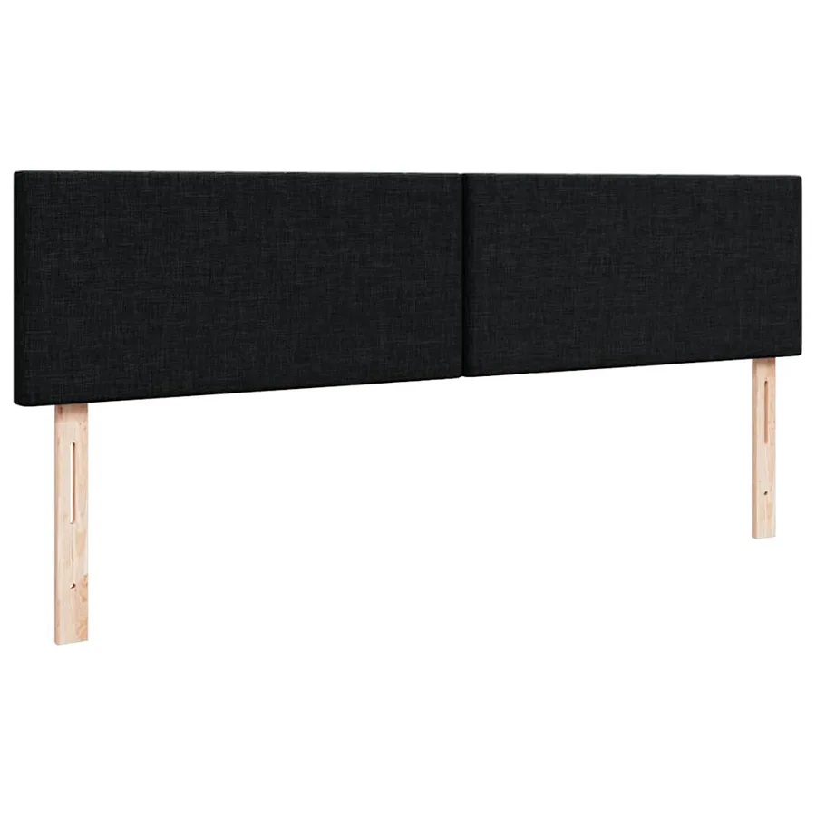Cadre de lit ottoman avec matelas noir 200x200 cm tissu - 9