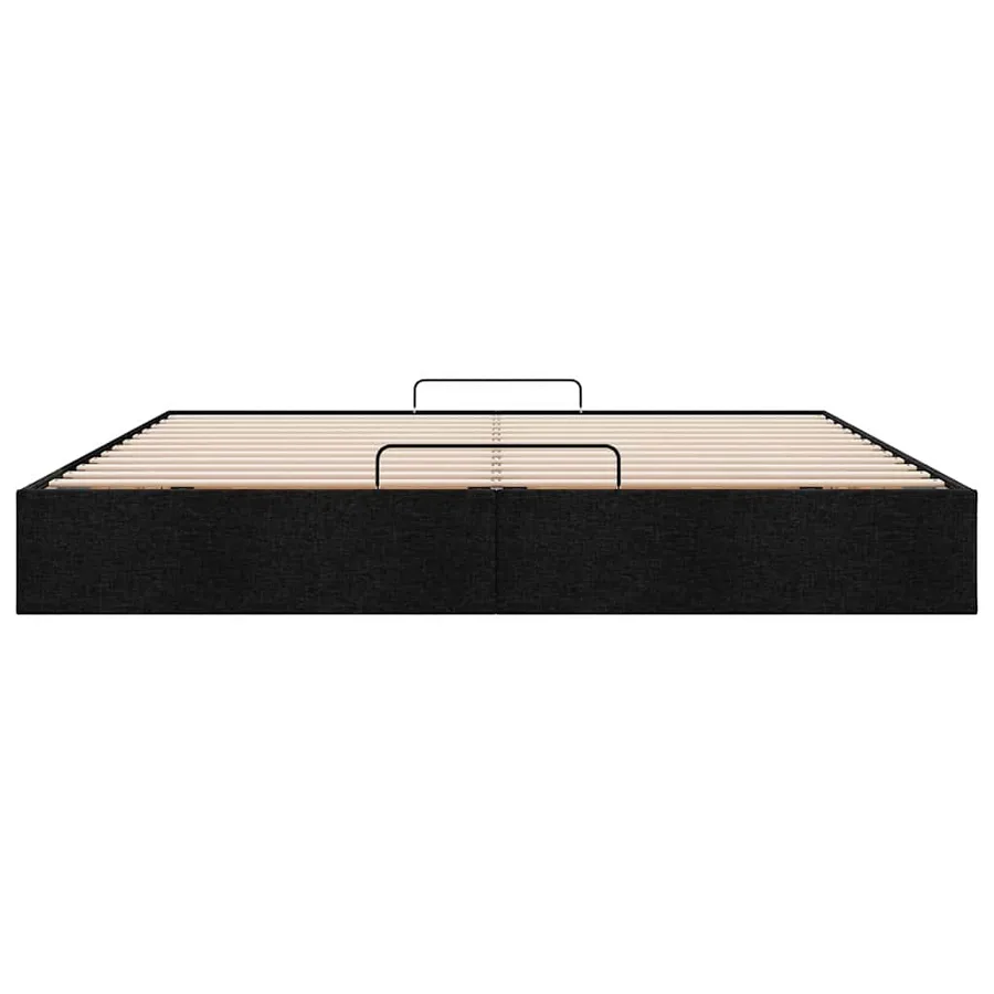 Cadre de lit ottoman sans matelas noir 180x200 cm tissu - 7