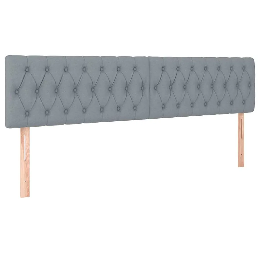 Cadre de lit ottoman avec matelas gris clair 200x200 cm tissu - 9