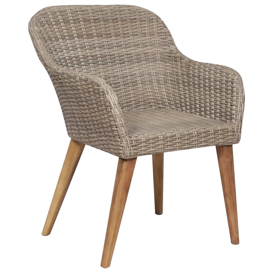 Ensemble à manger de jardin 7 pcs Marron - 6