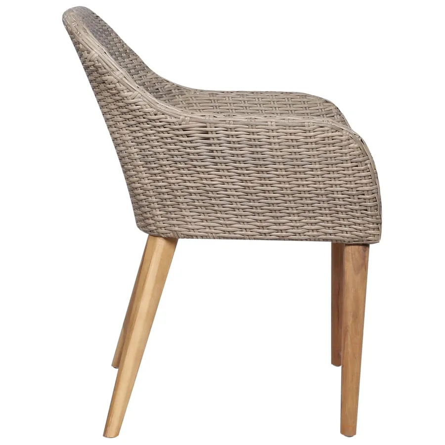 Ensemble à manger de jardin 7 pcs Marron - 9
