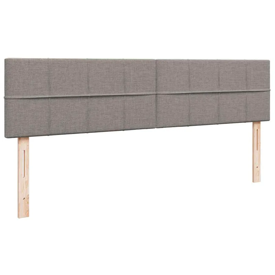 Cadre de lit ottoman avec matelas taupe 200x200 cm tissu - 9