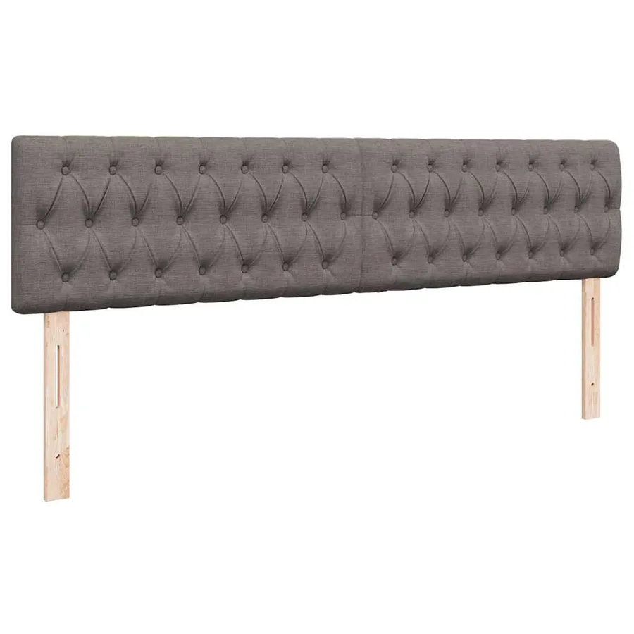 Cadre de lit ottoman avec matelas taupe 200x200 cm tissu - 9