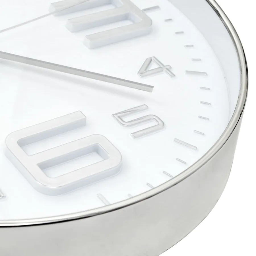 Horloge murale 30 cm Argenté - 5