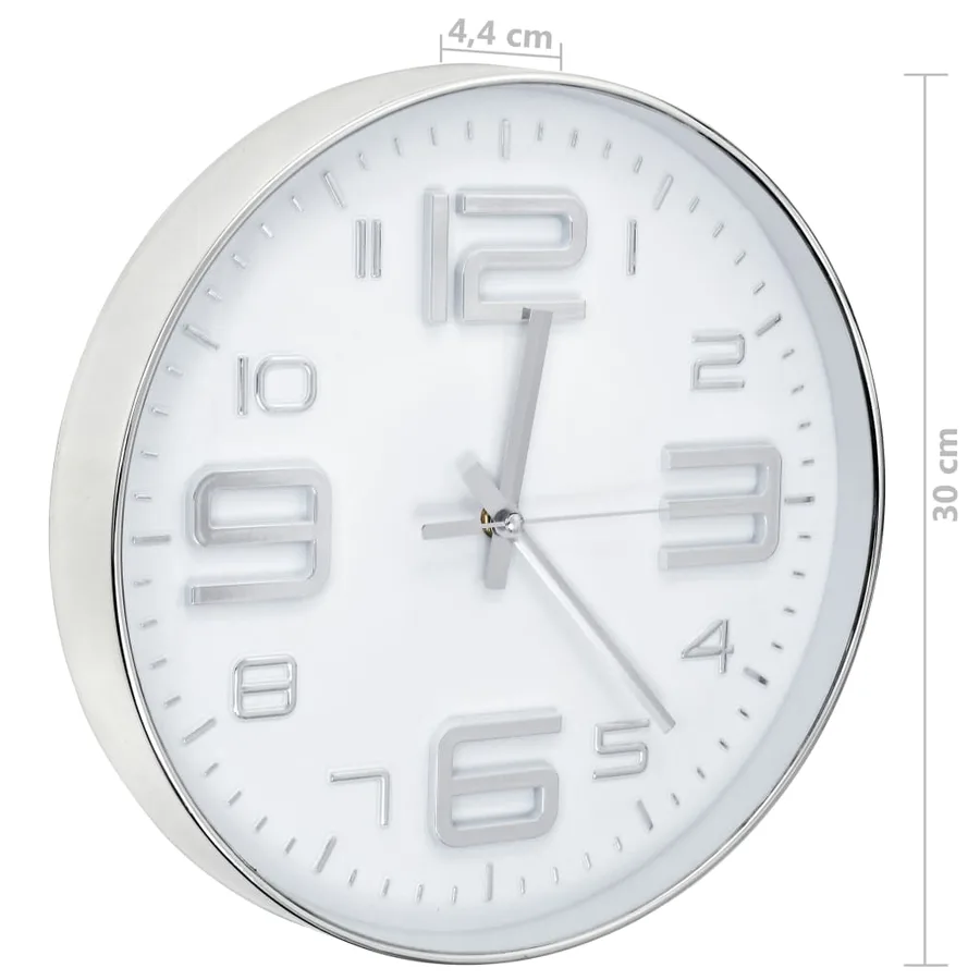 Horloge murale 30 cm Argenté - 6