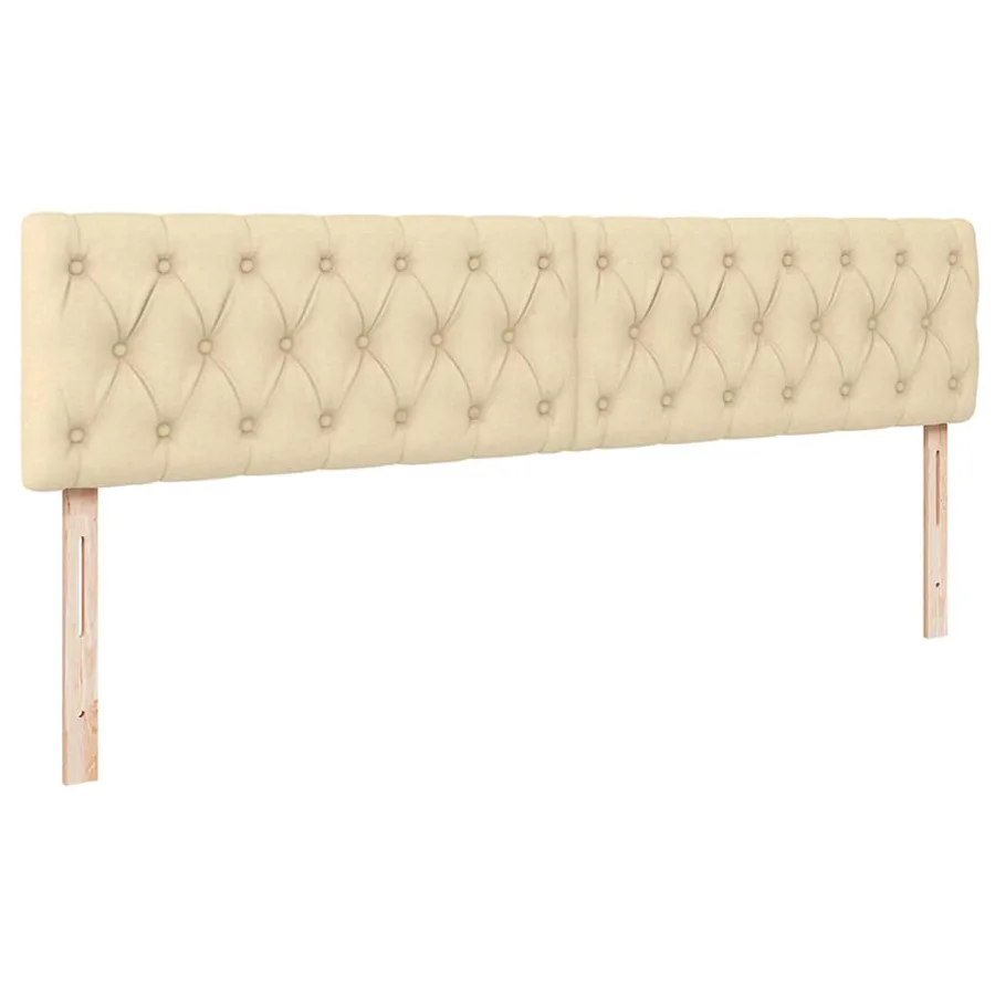Cadre de lit ottoman avec matelas crème 180x200 cm tissu - 9