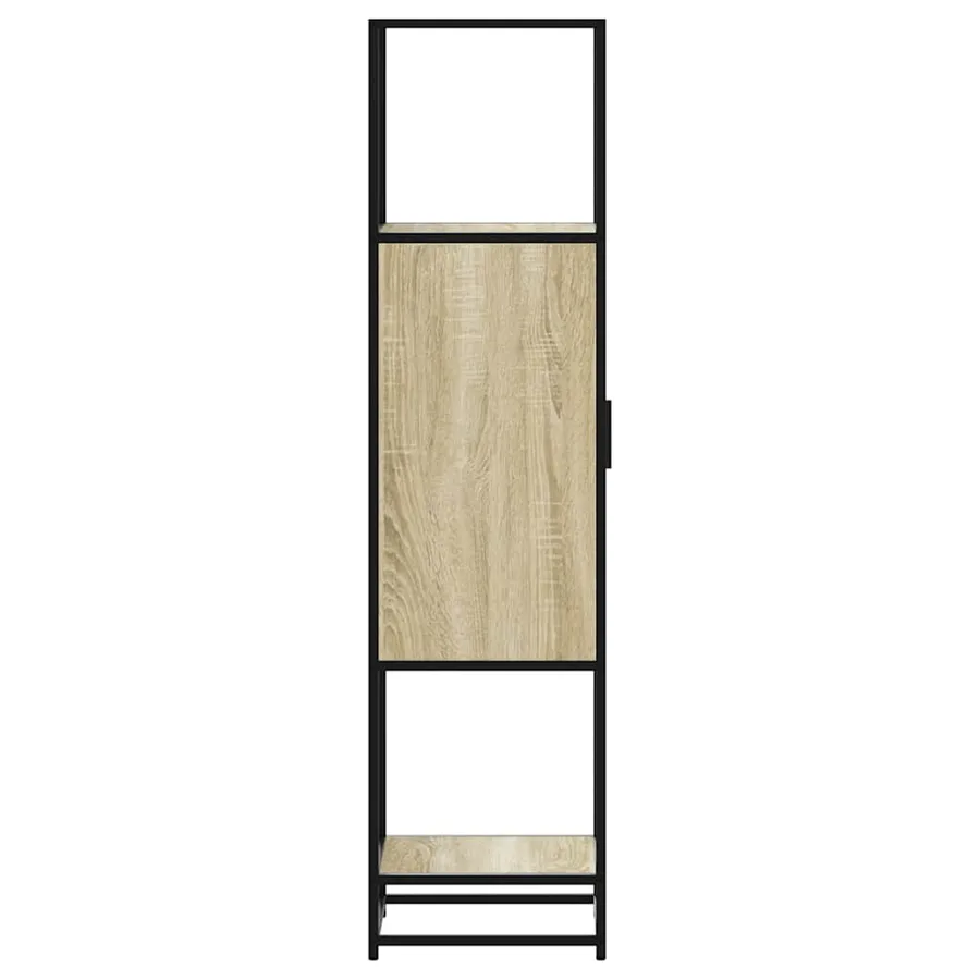 Buffet haut chêne sonoma 35,5x35x139 cm bois d'ingénierie métal - 6