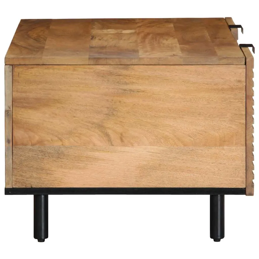 Table basse marron 100x54x40 cm bois massif de manguier - 4