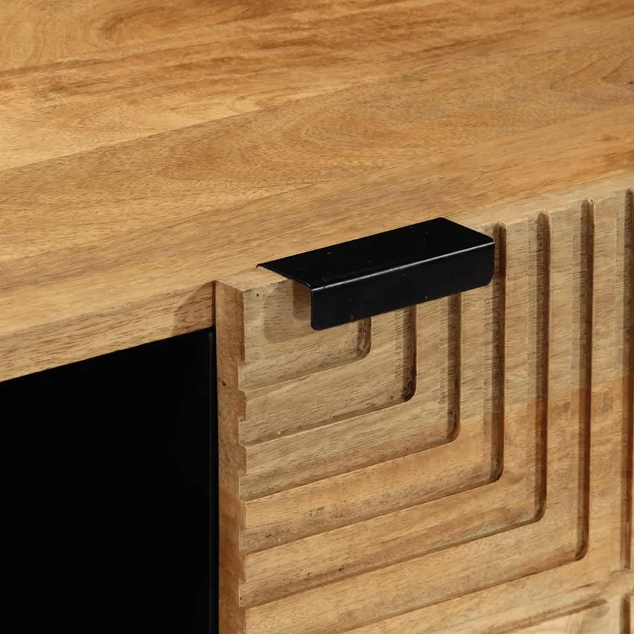 Table basse marron 100x54x40 cm bois massif de manguier - 7
