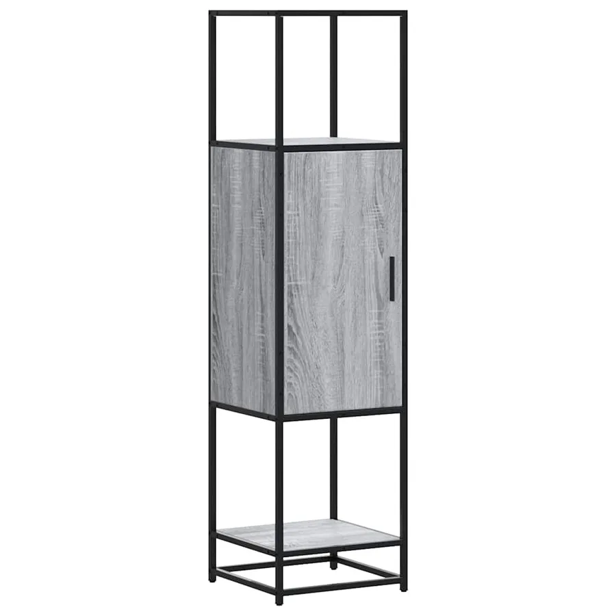 Buffet haut sonoma gris 35,5x35x139 cm bois d'ingénierie métal - 2