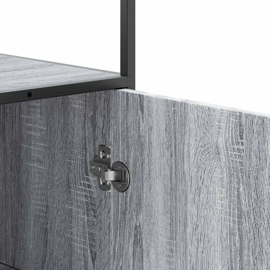 Buffet haut sonoma gris 35,5x35x139 cm bois d'ingénierie métal - 9