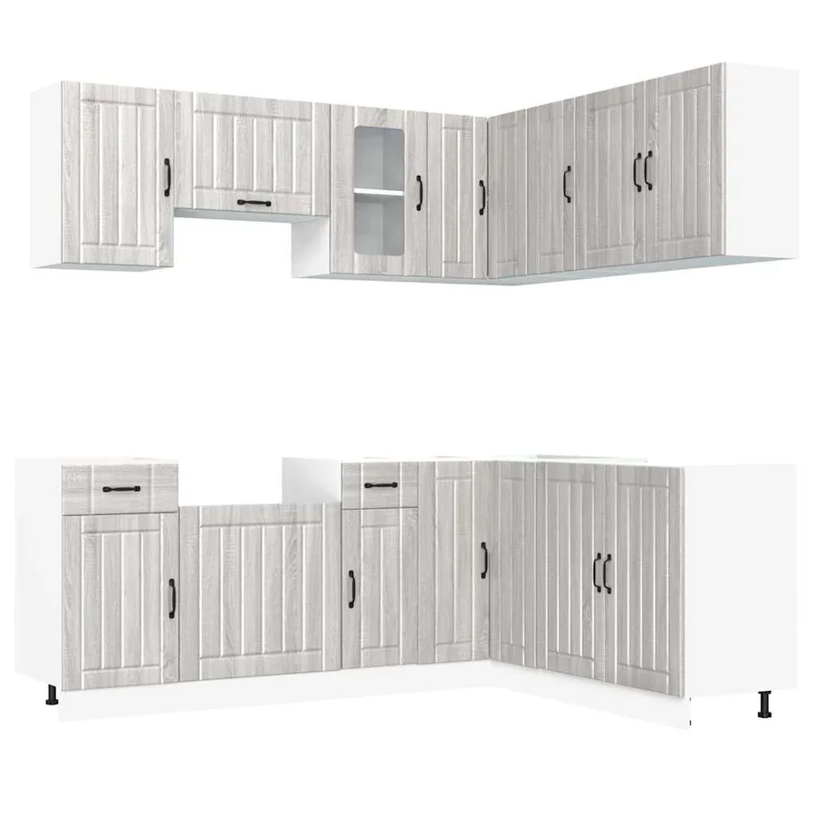 Ensemble d'armoires de cuisine 11 pcs Kalmar bois d'ingénierie - 2