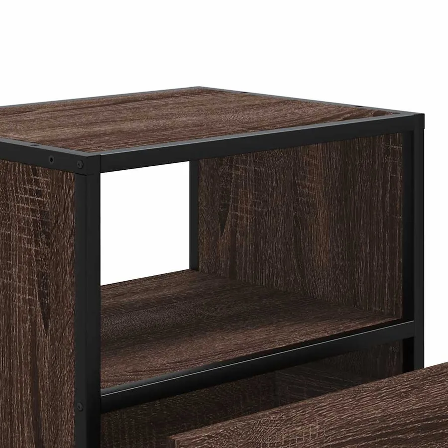 Table de chevet murale chêne marron 40x31x39,5 cm - 10