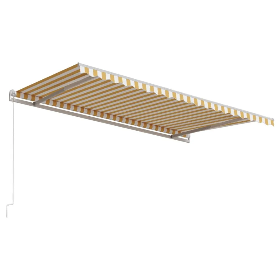 Auvent rétractable automatique 450x300 cm Jaune et blanc - 5