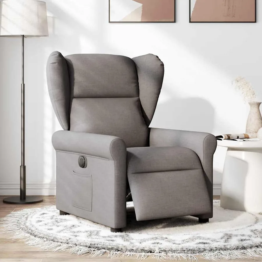 Fauteuil inclinable électrique Taupe Tissu - 2
