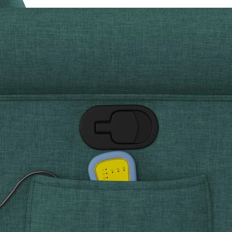 Fauteuil de massage inclinable Vert foncé Tissu - 10