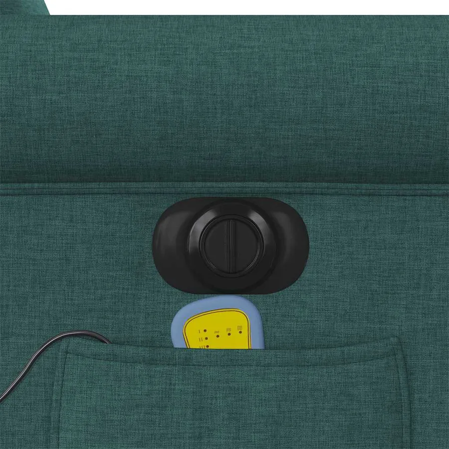 Fauteuil inclinable de massage électrique Vert foncé Tissu - 13