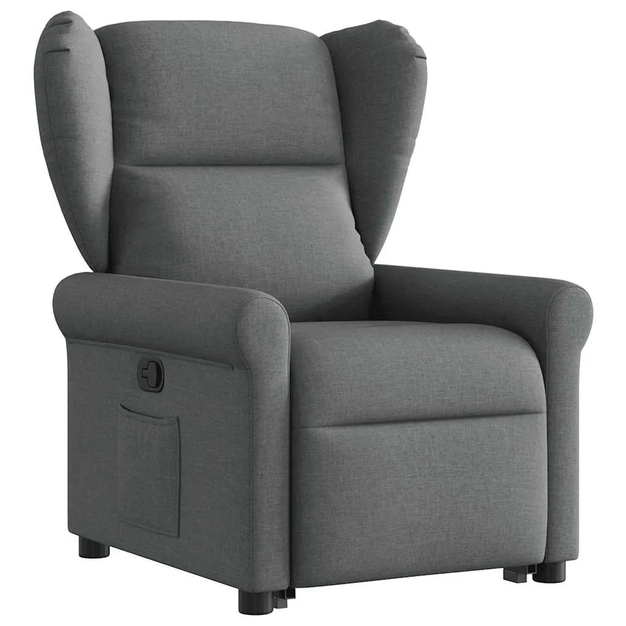 Fauteuil inclinable Gris foncé Tissu - 3