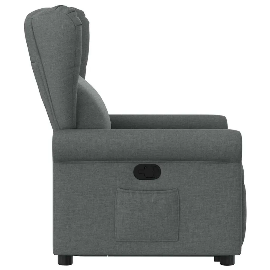 Fauteuil inclinable Gris foncé Tissu - 5