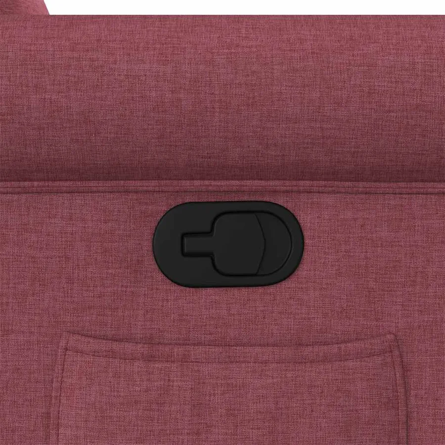 Fauteuil inclinable rouge bordeaux tissu - 12