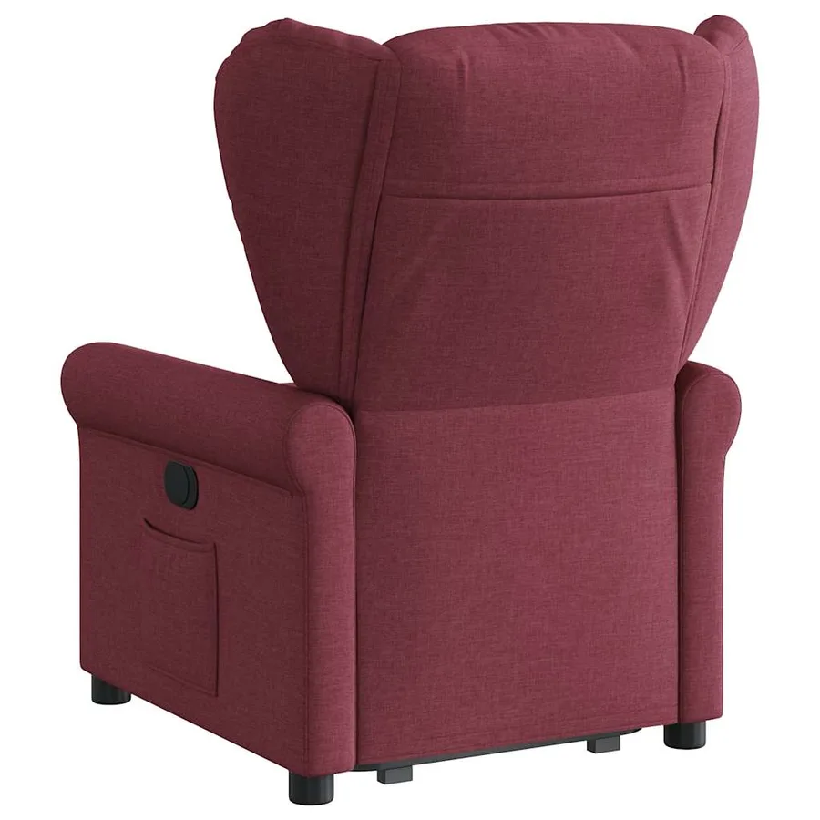 Fauteuil inclinable rouge bordeaux tissu - 6