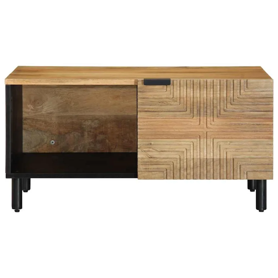 Table basse marron 80x50x40 cm bois de manguier massif - 2
