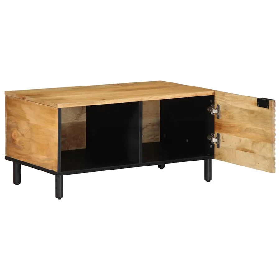 Table basse marron 80x50x40 cm bois de manguier massif - 3