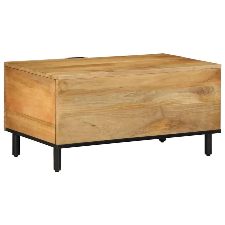 Table basse marron 80x50x40 cm bois de manguier massif - 5